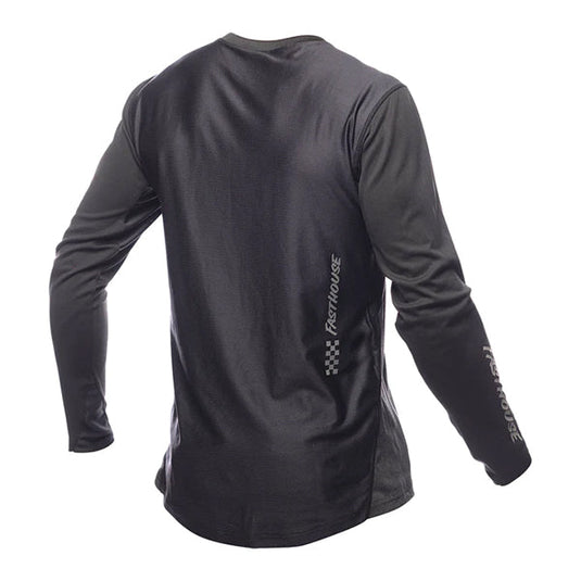 Fasthouse Alloy Mesa Long Sleeve Jersey - Heather Charcoal/Black - Men's