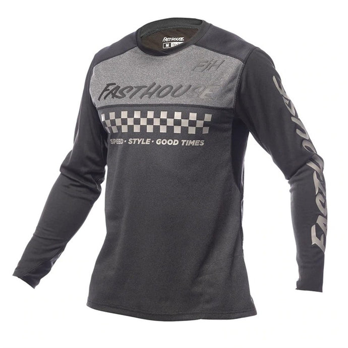 Fasthouse Alloy Mesa Long Sleeve Jersey - Heather Charcoal/Black - Men's