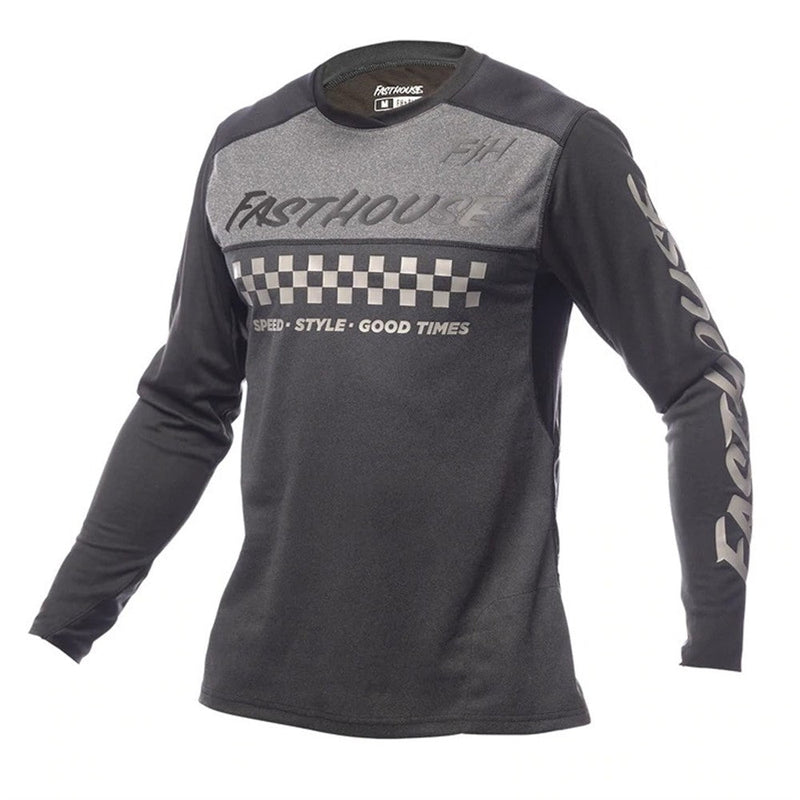 Load image into Gallery viewer, Fasthouse Alloy Mesa Long Sleeve Jersey - Heather Charcoal/Black - Men&#39;s
