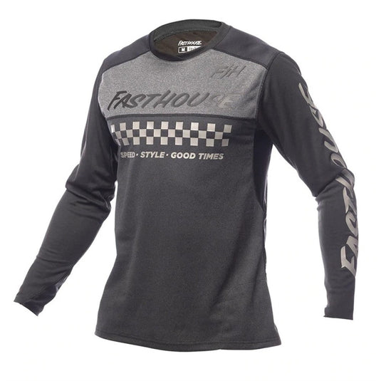 Fasthouse Alloy Mesa Long Sleeve Jersey - Heather Charcoal/Black - Men's