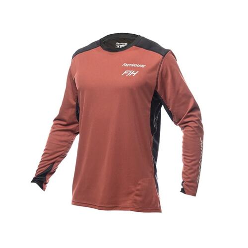Fasthouse Youth Alloy Rally Long Sleeve Jersey - Clay/Black