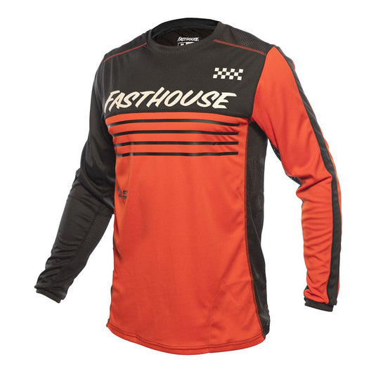 Fasthouse Classic Mercury Long Sleeve Jersey - Black/Red