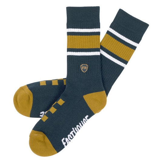 Fasthouse Venice Crew Socks - Navy/Gold