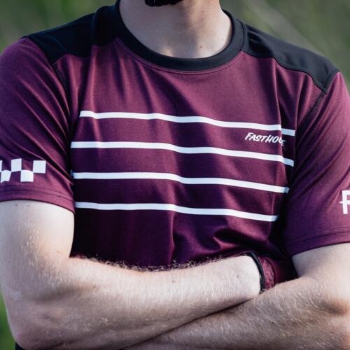 Load image into Gallery viewer, Fasthouse Classic Cartel Short Sleeve Jersey - Heather Maroon - Men&#39;s
