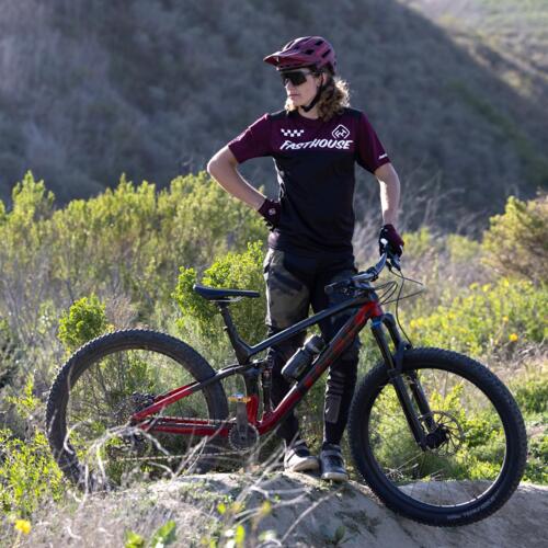 Load image into Gallery viewer, Fasthousenz Alloy Block SS Jersey - Maroon/Black - Men&#39;s

