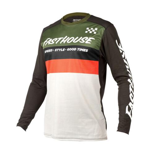 Fasthouse Alloy Kilo LS Jersey - Olive/White - Men's