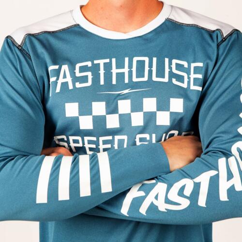Load image into Gallery viewer, Fasthouse Alloy Roam Long Sleeve Jersey - Heather Slate - Men&#39;s
