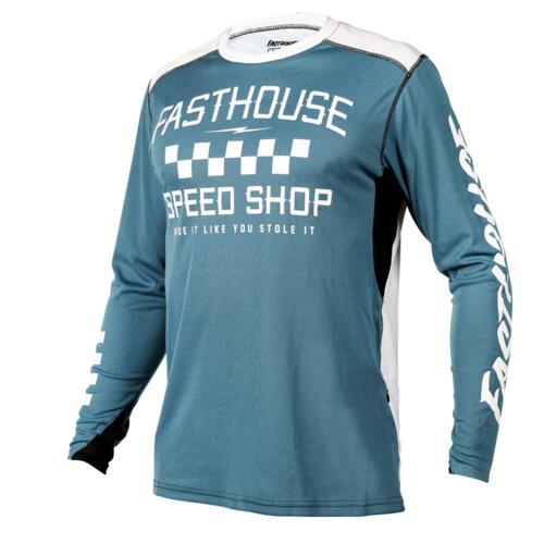 Load image into Gallery viewer, Fasthouse Alloy Roam Long Sleeve Jersey - Heather Slate - Men&#39;s
